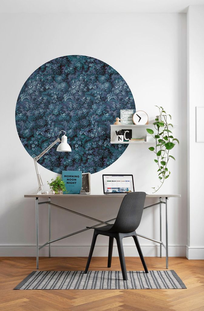 Komar Vlies Fototapete rund und selbstklebend "Azul" - Größe: 125 x 125 cm (Breite x Höhe) - 1 Stück