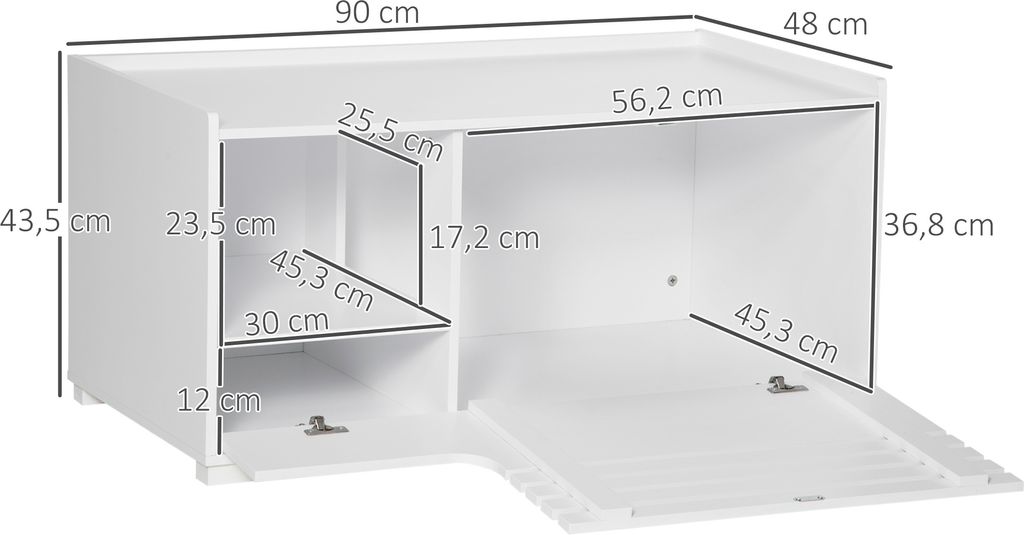 PawHut Katzenschrank für Katzentoilette Katzenklo Produktbild 3