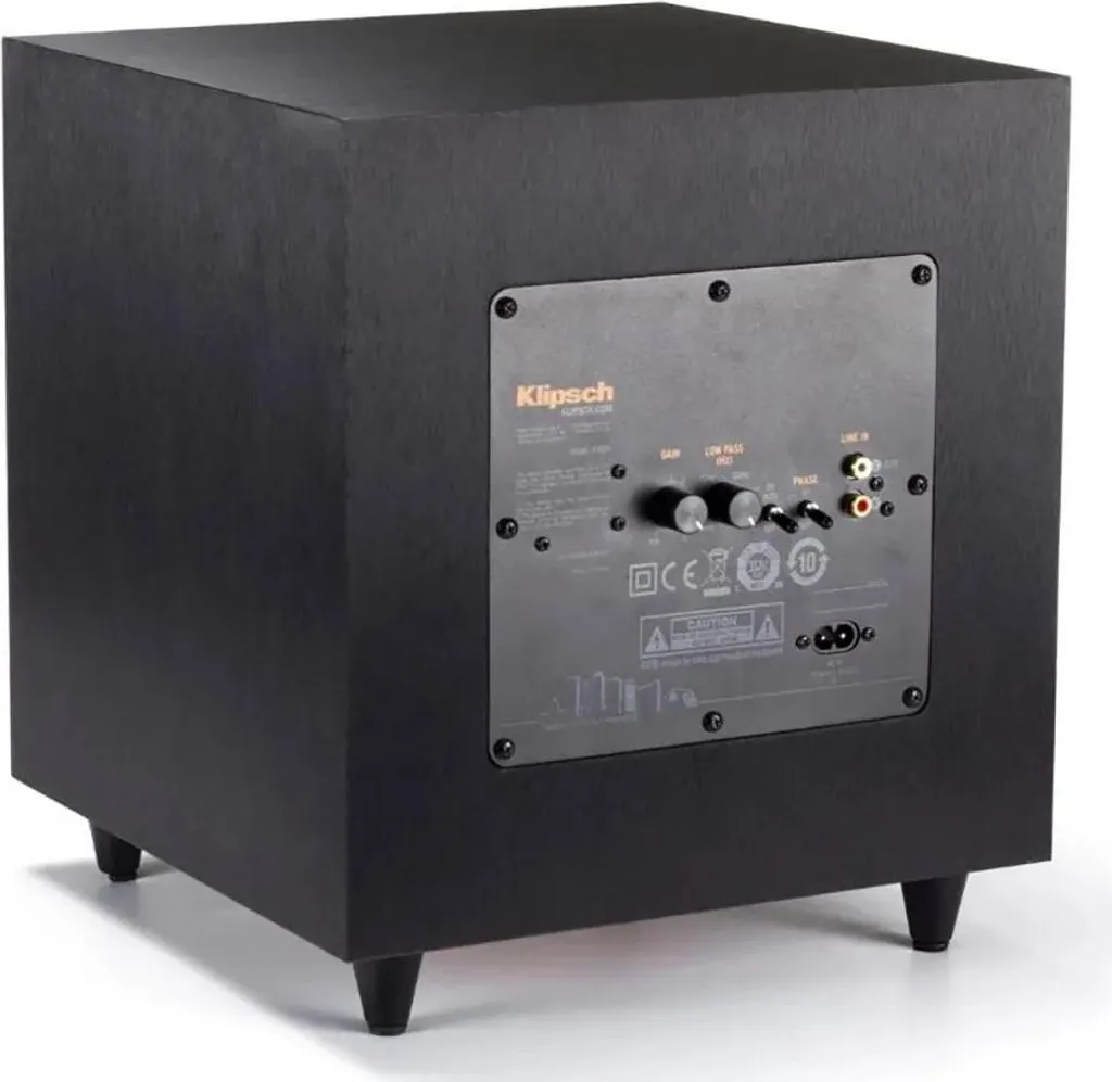 Klipsch R-8SW Subwoofer Noir 150W avec Woofer 20cm Haute Qualité