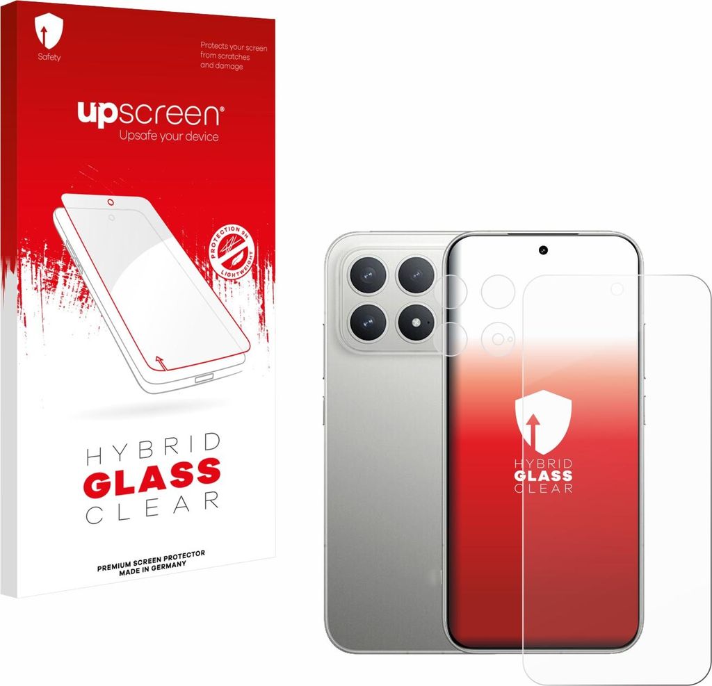 upscreen Schutzglas für Xiaomi Poco F8 Pro 5G (Display+Kamera) Schutzfolie Panzer Folie Glas Display Schutz klar
