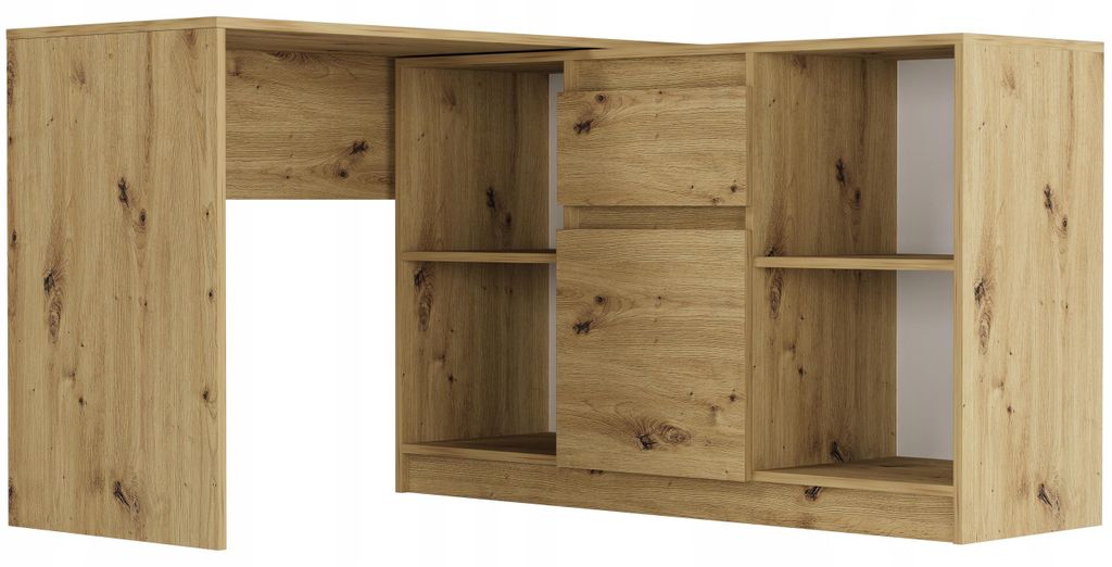 Zestaw narożny z biurkiem i komodą, 120cm, N-14 Artisan Zdjęcie produktu 