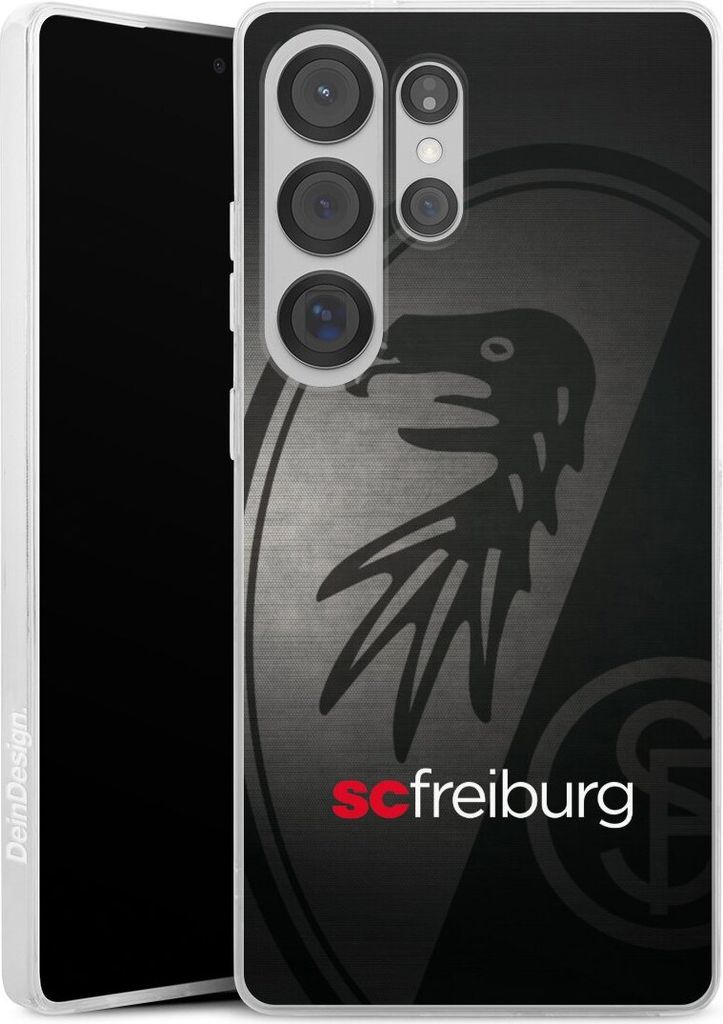 DeinDesign Slim Hülle für Samsung Galaxy S25 Ultra Silikon Case Ultra Dünn Handyhülle Metallic Look Offizielles Lizenzprodukt SC Freiburg