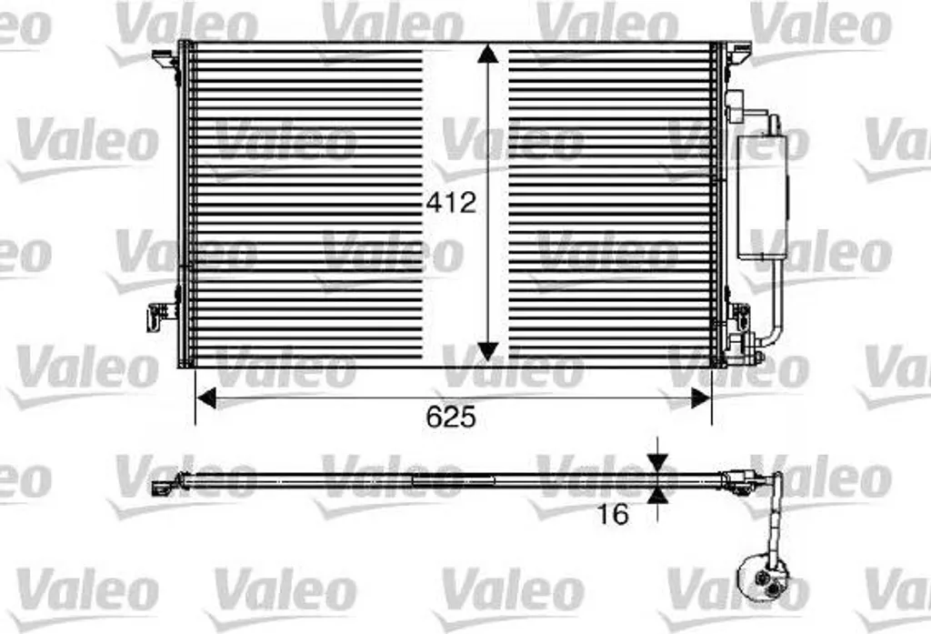 Condensateur climatisation Valeo 817712 robuste et fiable 12793296