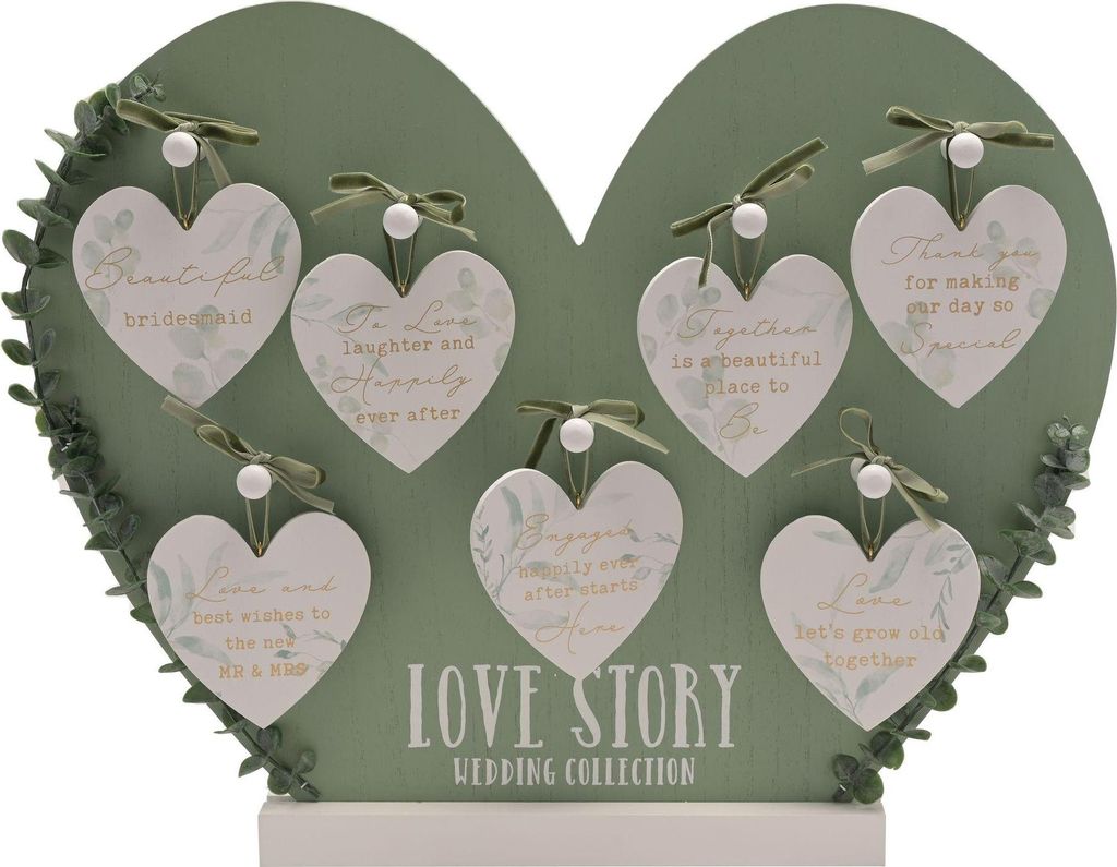 Love Story Hearts on Stand - 42 Herzen + Ständer WD2362 (One Size) (Green)
