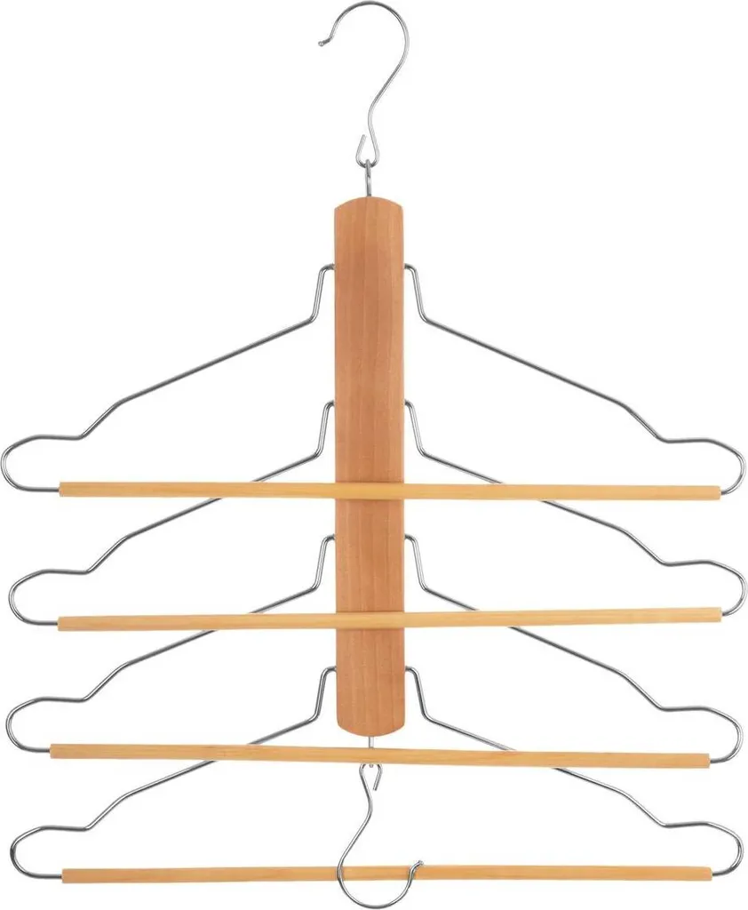 Soluzione Salvaspazio 5five: Appendiabiti 4 Pantaloni in Legno