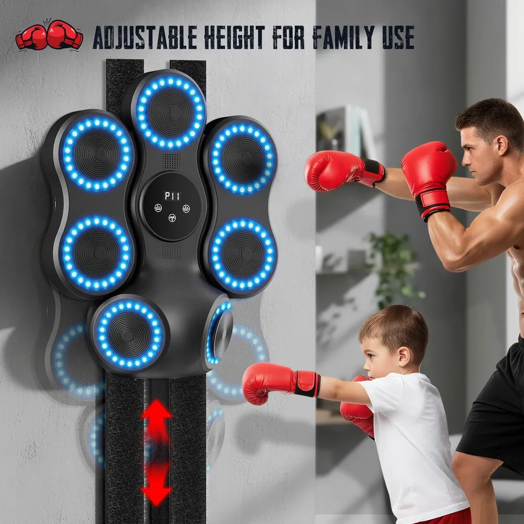 Appareil de Boxe Interactif Modèle A - Cible Musicale LED et Bluetooth - 6