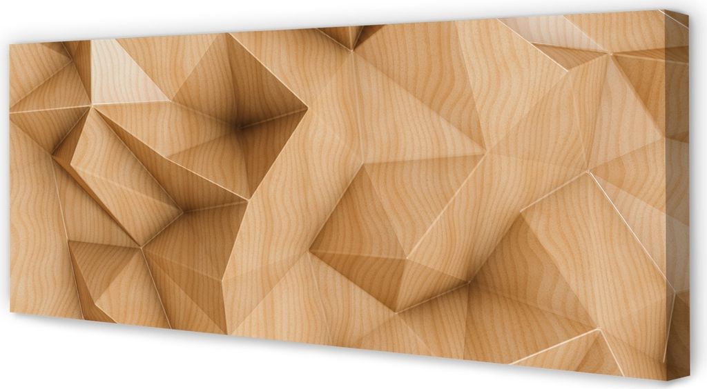 Leinwandbild 125x50 Wandkunst Massivholz-Mosaik