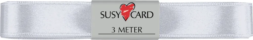 Nastro Bianco 15mm Satin Doppia Faccia Susy Card - Ideale per Wedding DIY