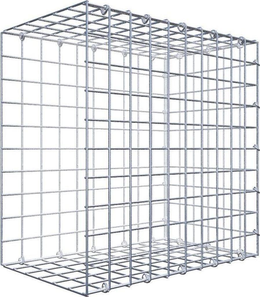 Anbaugabione Typ 2 50 cm x 50 cm x 30 cm (L x H x T), Maschenweite 5 cm x 5 cm, C-Ring