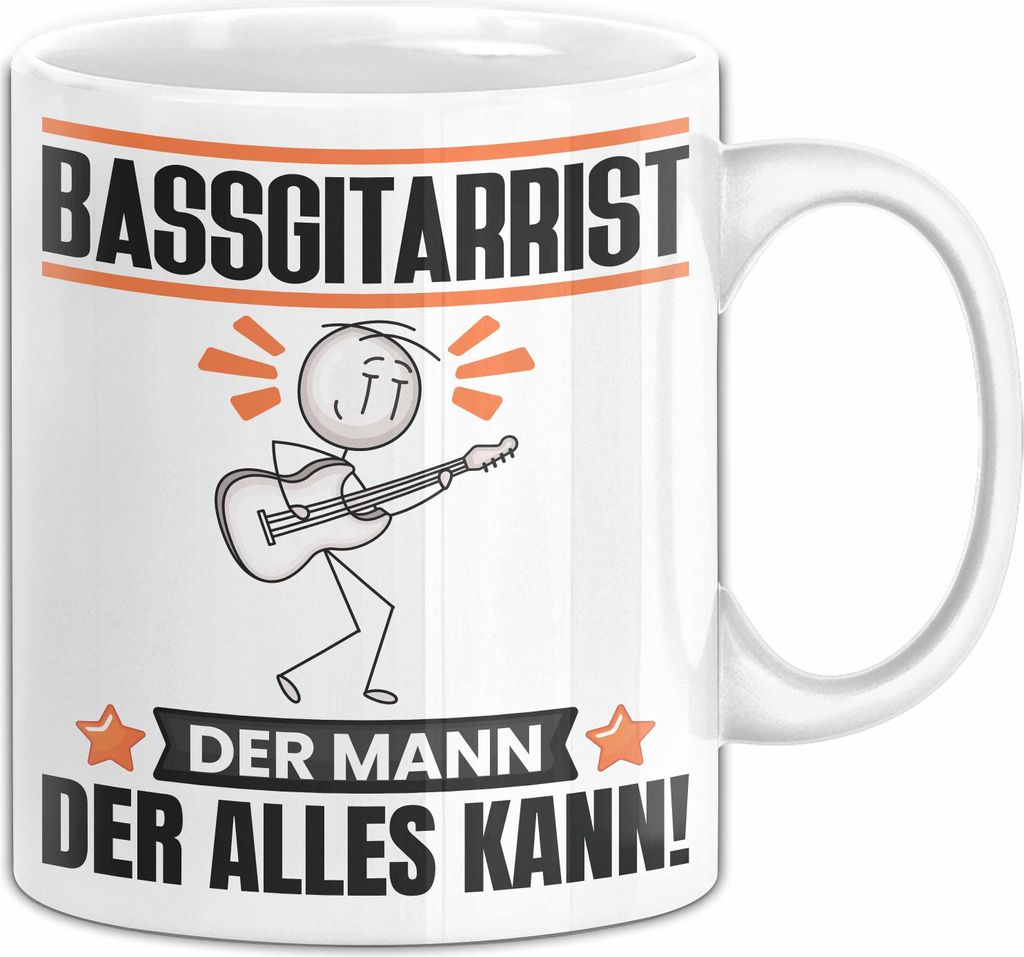 Bassgitarrist Tasse Geschenk für Bassgitarrist Der Mann Der Alles Kann Geschenkidee zum Geburtstag (Weiß)