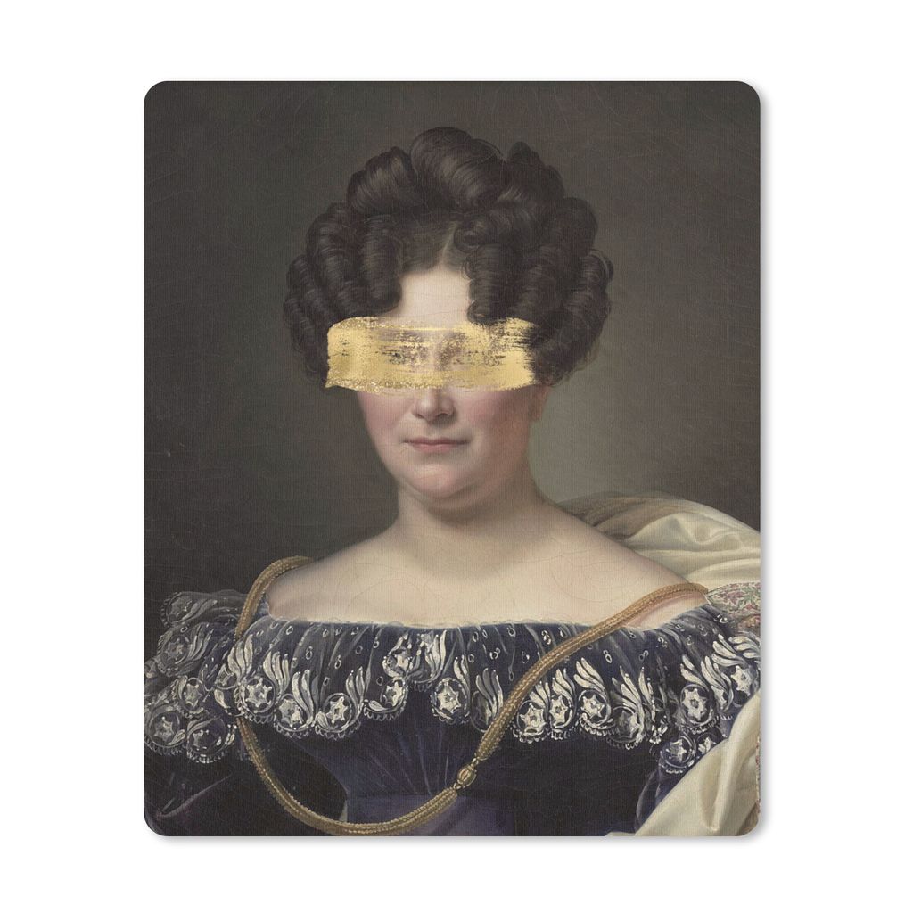 MuchoWow Mauspad Mousepad Johanna Henriëtte Engelen - Dubois Drahonet - Gold 19x23 cm - Mousepads - Maus Mat - Pad - Mausunterlage - Mauspads - ...
