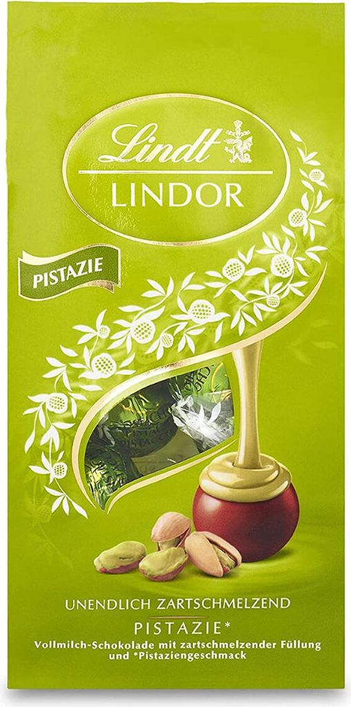Lindt Lindor Kugeln Pistazie Schokolade mit Pistaziefüllung Produktbild 