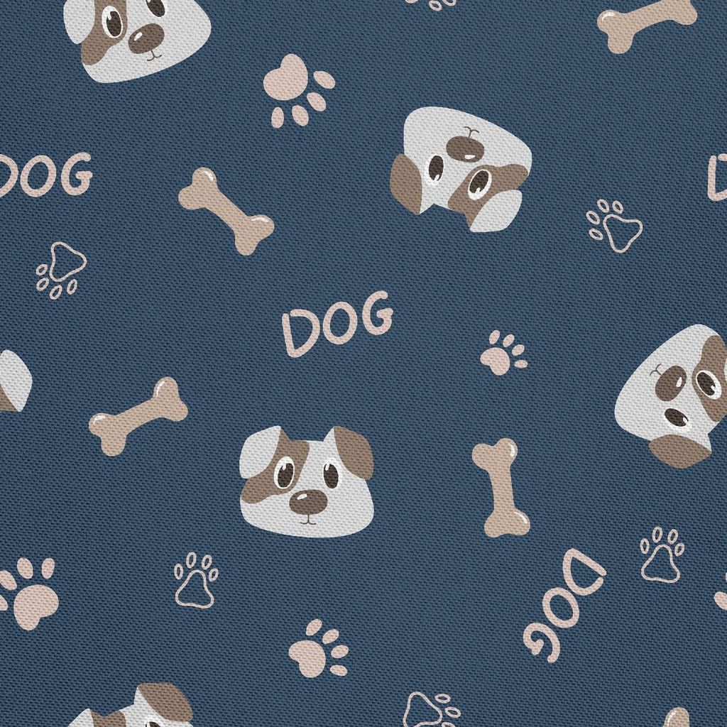 OUTDOOR DEKOSTOFFE OXFORD - Motiv Pfoten Knochen Hunde