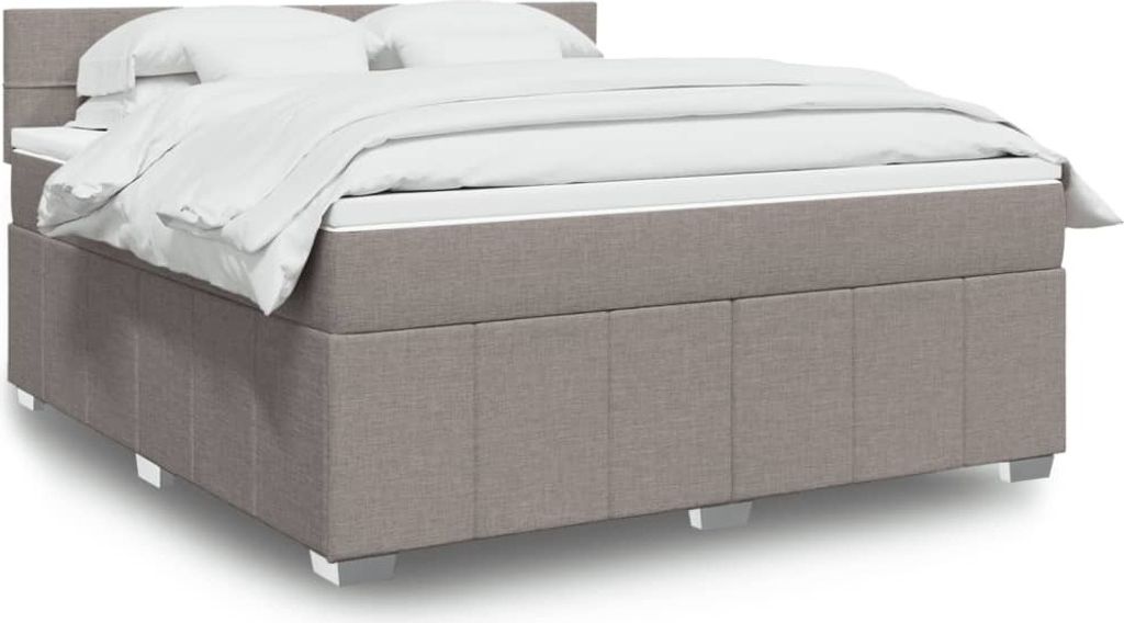 Maison Exclusive - Boxspringbett mit Matratze Taupe 180x200 cm Stoff