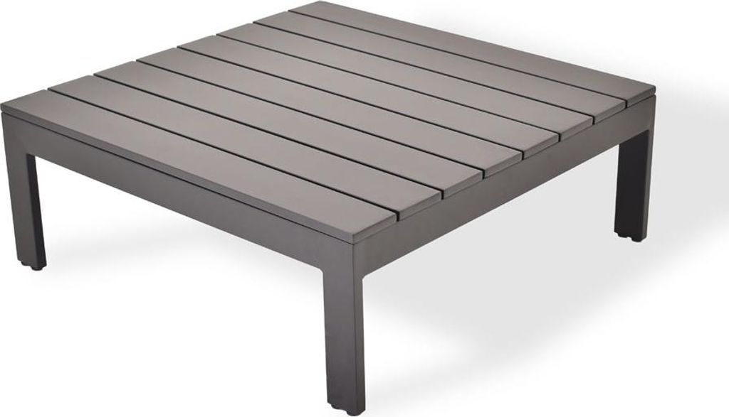 HOME DELUXE WPS Tischplatte für Gartenlounge RIO – Anthrazit | Ersatzplatte aus Aluminium für Outdoor-Tische