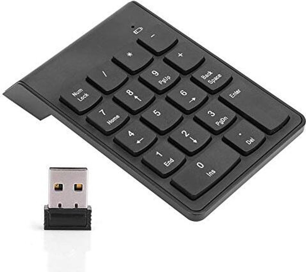 Wireless Bluetooth -Number -Pads, 18 Tastatur -Tastatur tragbare Finanzbuchhaltungsnummern, stumme digitale numerische Tastaturlaptop/PC/Desktop/