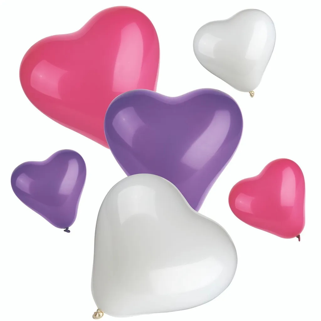 Ballons de Baudruche en Forme de Cœur pour Décoration de Fête Mixte