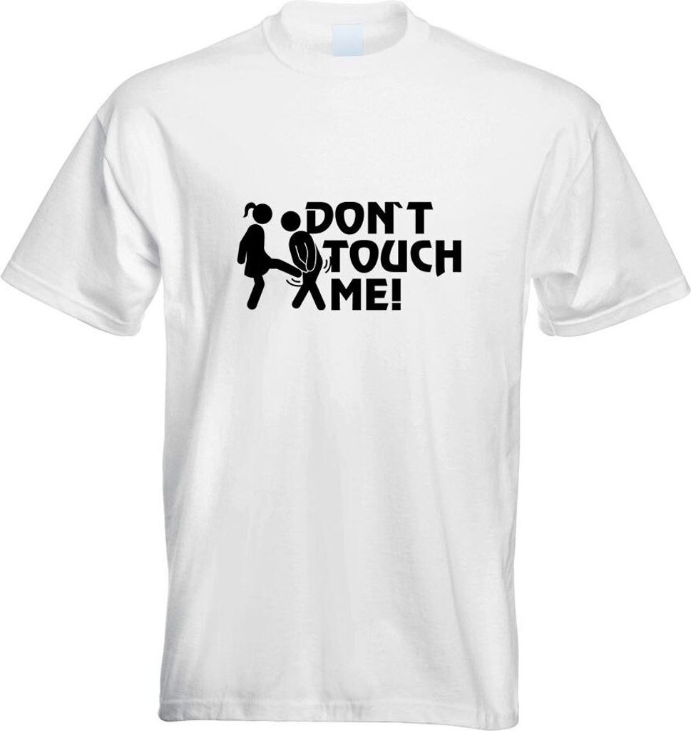Kiwistar - T-Shirt - Weiss - Dont Touch me! Design 1 Motiv Bedruckt Funshirt Design Print - mit Motiv Bedruckt - Funshirt Design - Sport - Freizeit...