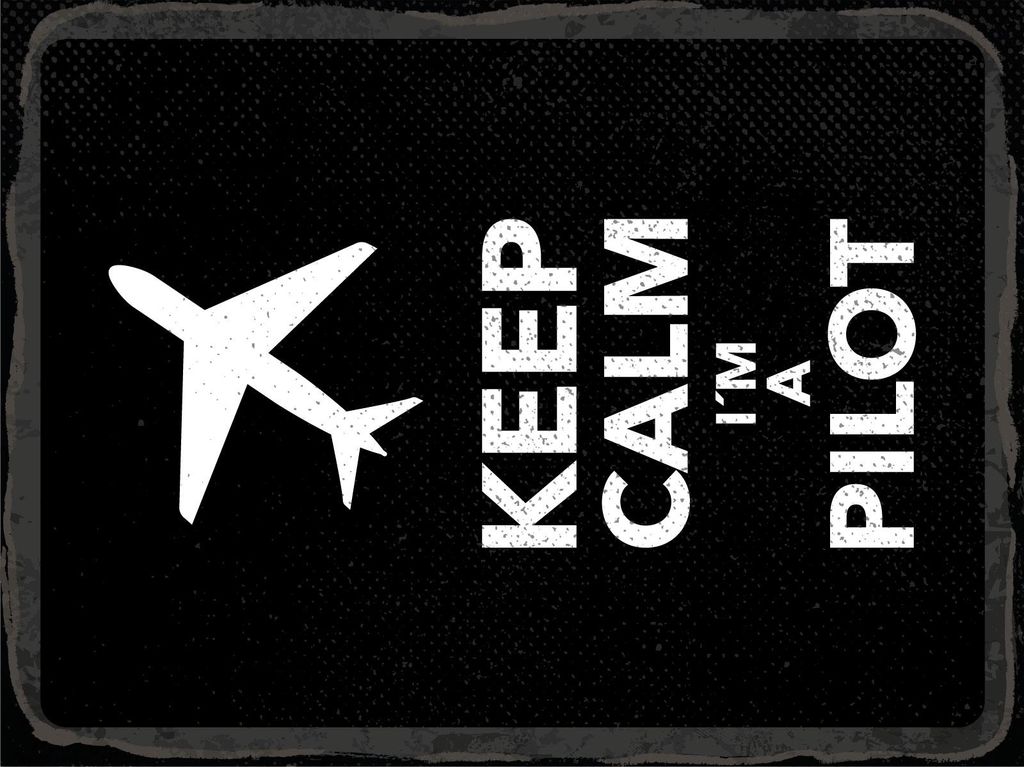 vianmo Blechschild 40x30 cm Keep calm i ́m a Pilot