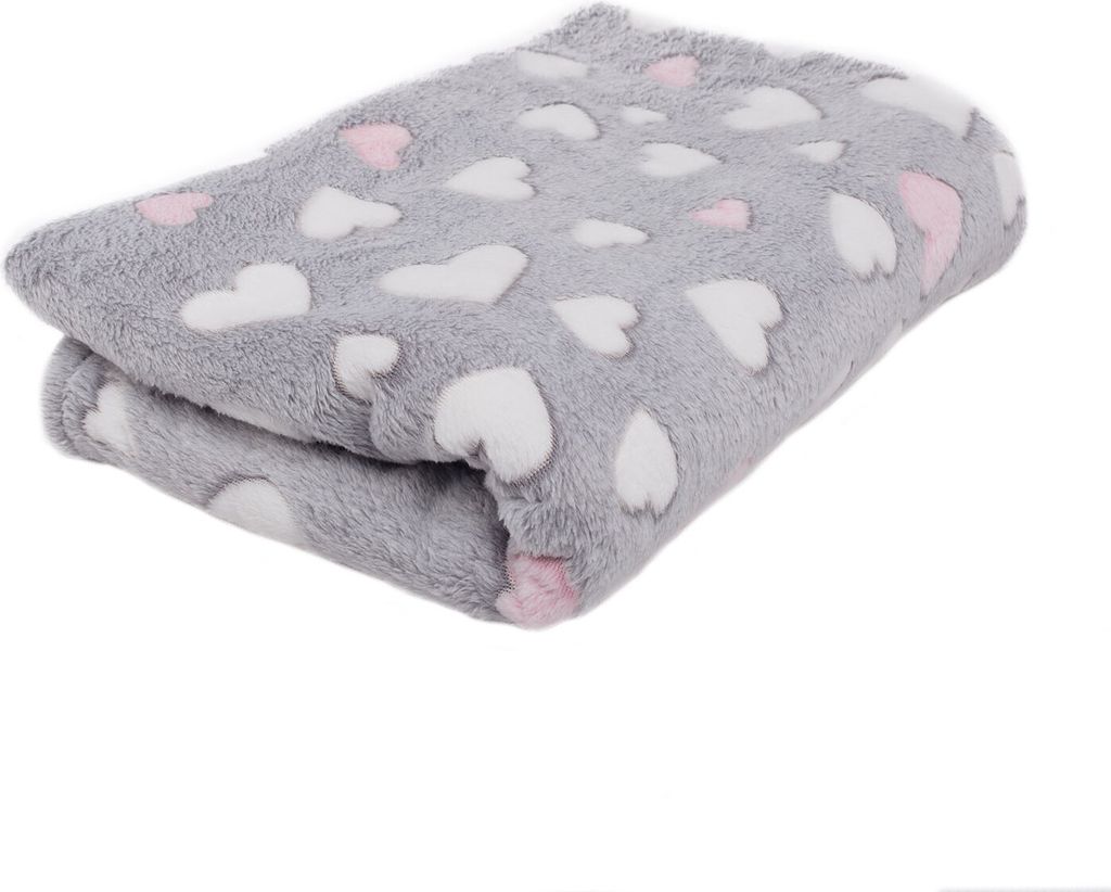 Soft Decke Katzen Hunde, Katzendecke, Hundedecke Schlafdecke Decken Grau-Rosa 150x100cm