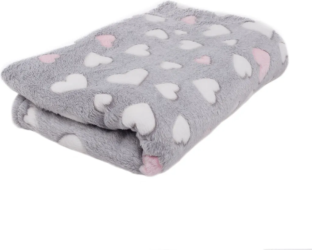 Coperta Comfort per Animali 150x100cm Grigio-Rosa | Essenziale