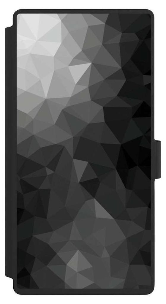NIVOCASE Klapphülle für Samsung Galaxy S23 Ultra Handyhülle aus Kunst Leder NIVOflip schwarz Mosaik Muster Tarnmuster