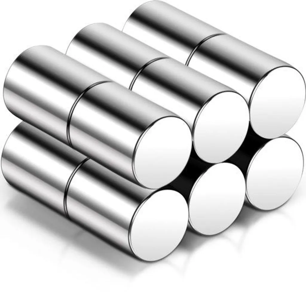 12 Mini-aimants puissants néodyme argent pour frigo et tableau blanc
