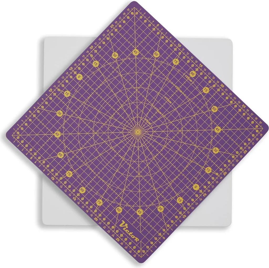 Tapis de découpe rotatif autocicatrisant 32x32 cm violet pour couture