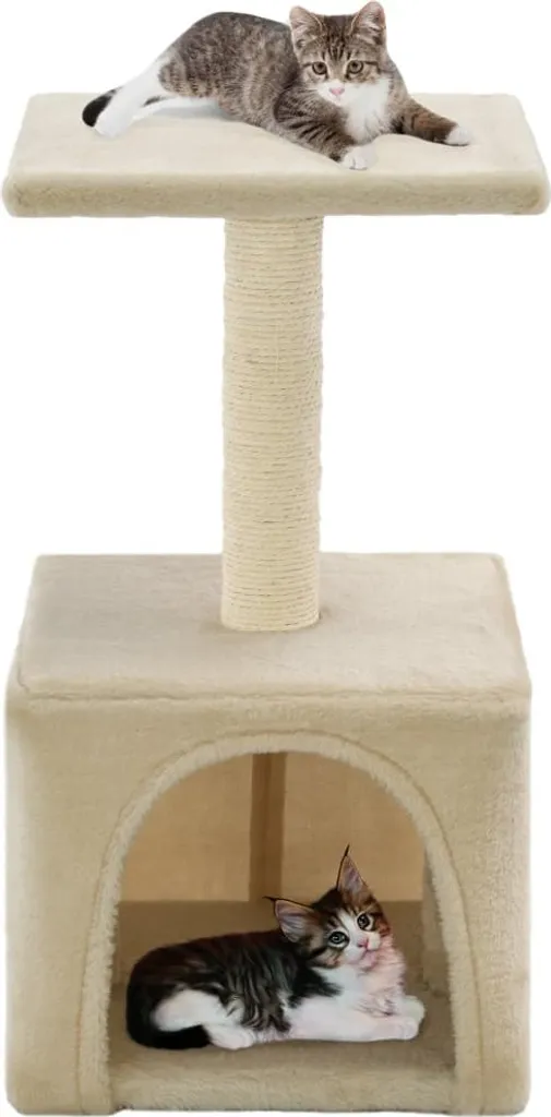 Arbre à chat The Living Store Sisal 55 cm Beige - Griffoir Design
