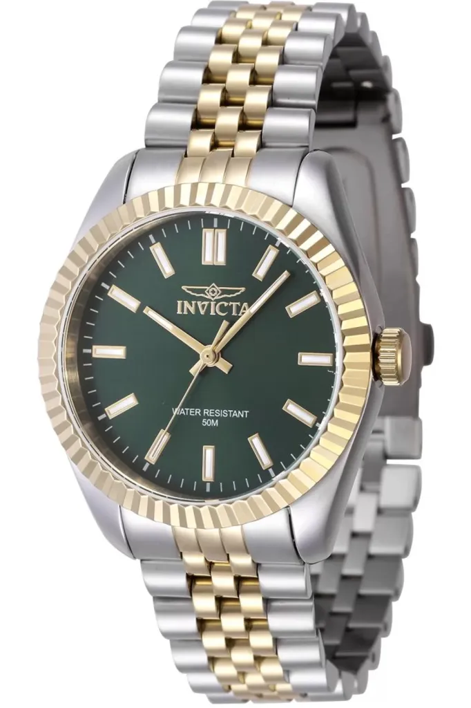 Invicta 47501 Orologio Donna Analogico Verde: Design in Acciaio 36mm