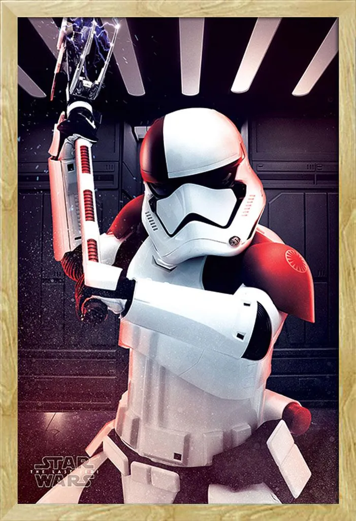 Poster Star Wars Executioner Trooper con Cornice Maxi MDF Faggio