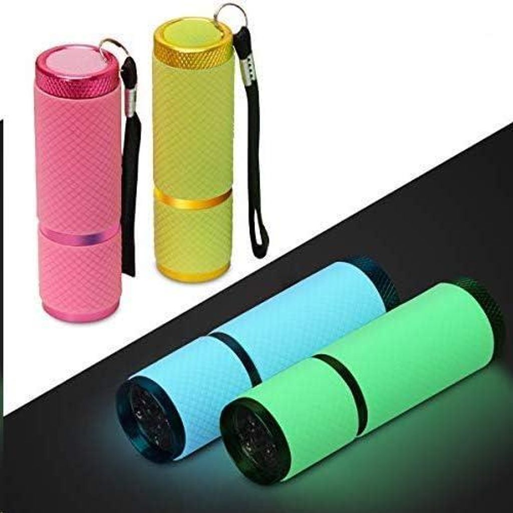 LED-Taschenlampen für schwaches Licht, 6 gummierte Mini-Taschenlampen, tragbare Taschenlampen mit Schultergurt, geeignet für Camping, Wandern und...