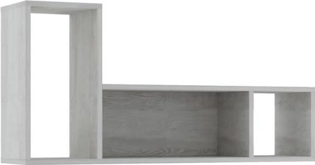 Étagère murale pour livres et déco en pin 98 cm avec triple compartiment