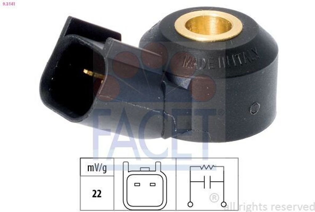 FACET Klopfsensor 9.3141 für FORD Fiesta Mk6 Schrägheck Produktbild 