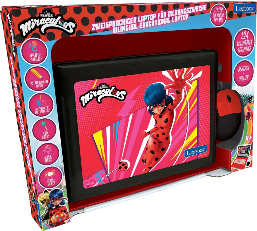 Ordinateur éducatif Miraculous Ladybug portable avec 124 activités - 4