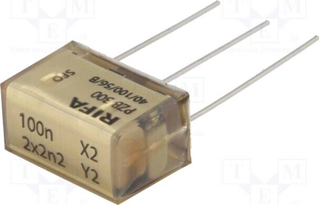 1x Filter: Entstörkondensator Cy: 2,2nF THT 12,5x16x24mm PZB300MC11R30 Entstörun