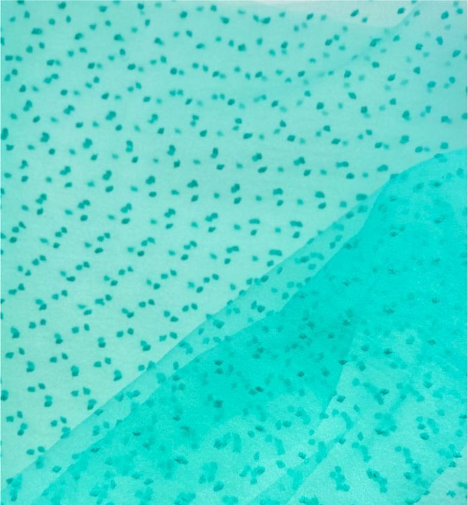 Tüll mit Punkten RUNA Mint 0,5 m, Uni Meterware, 30 g/m²