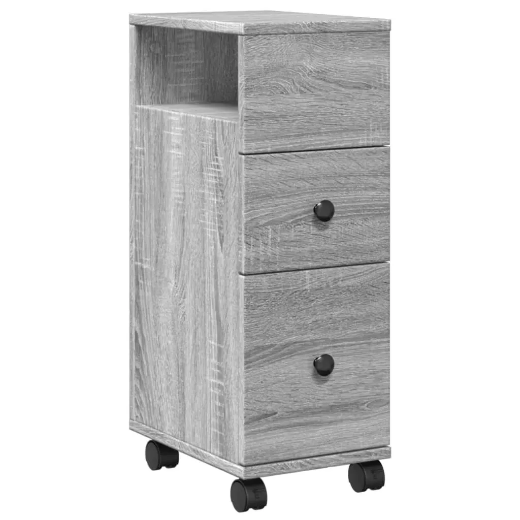Maison Exclusive Mobiletto Bagno Stretto - Carrello Grigio Sonoma