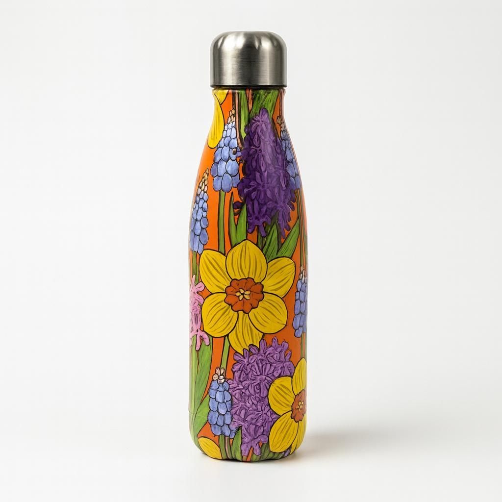 Thermoflasche 500ml Edelstahl doppelwandig Isolierflasche Produktbild 