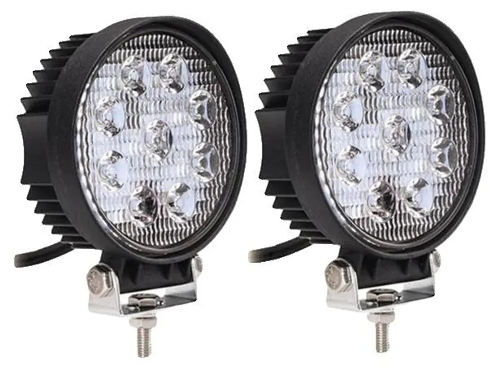 Barre Lumineuse LED 27W Projecteur Rond Robuste pour Véhicule Tout-Terrain