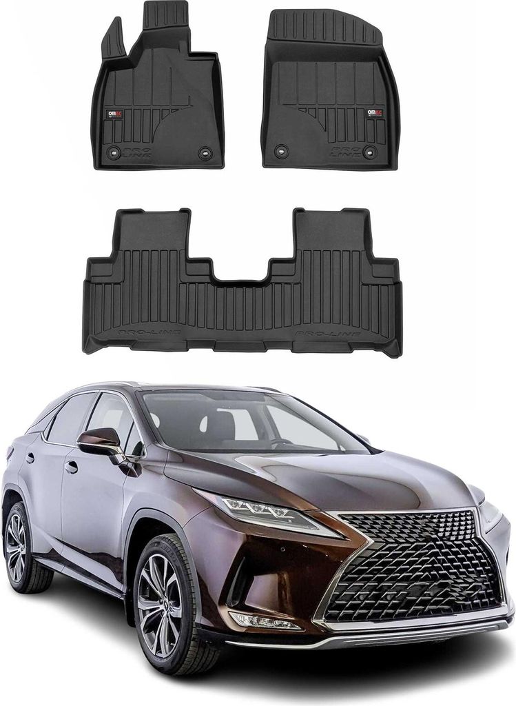 2016-2022 Lexus RX tappetini TPE nero 4 pezzi Immagine del prodotto 
