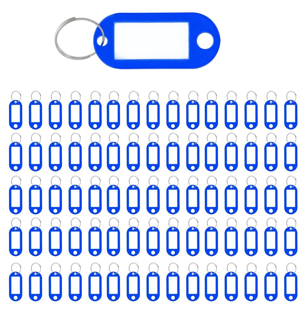Porte-clés WESTCOTT avec anneau bleu foncé paquet de 100 Image du produit 