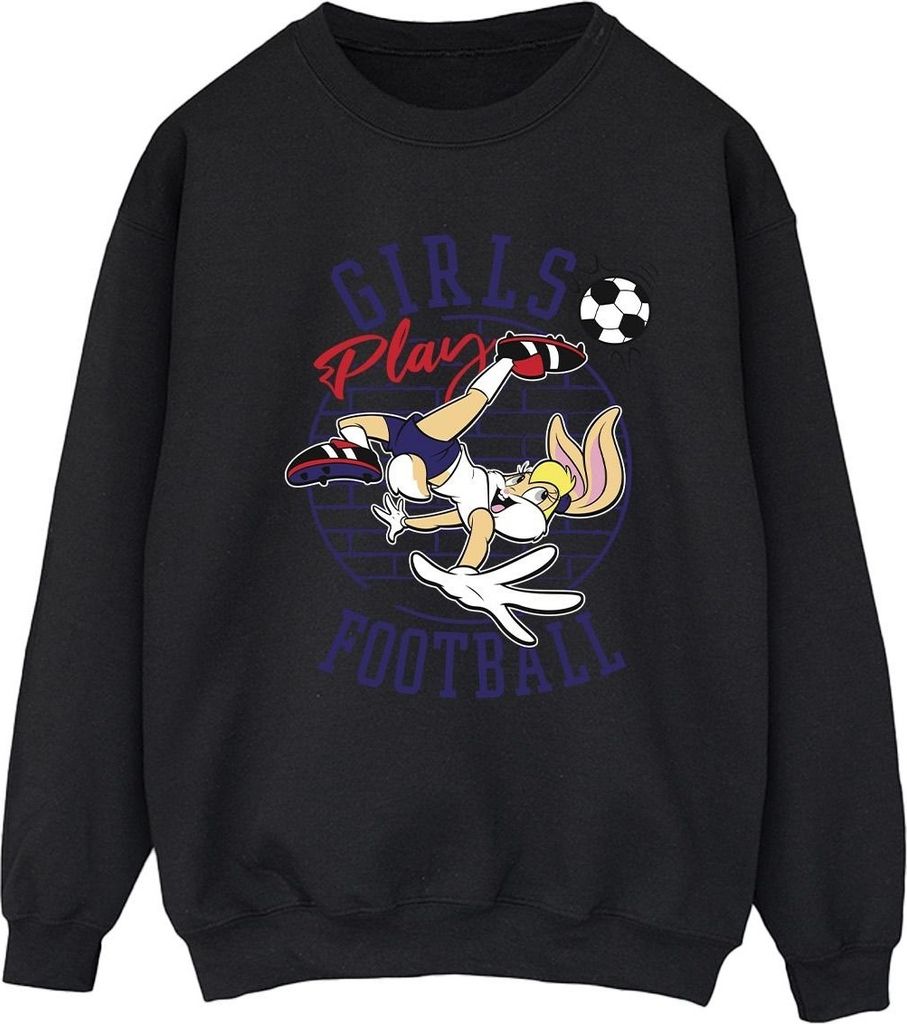 Looney Tunes - "Girls Play Football" Sweatshirt für Damen BI52372 (XXL) (Schwarz)