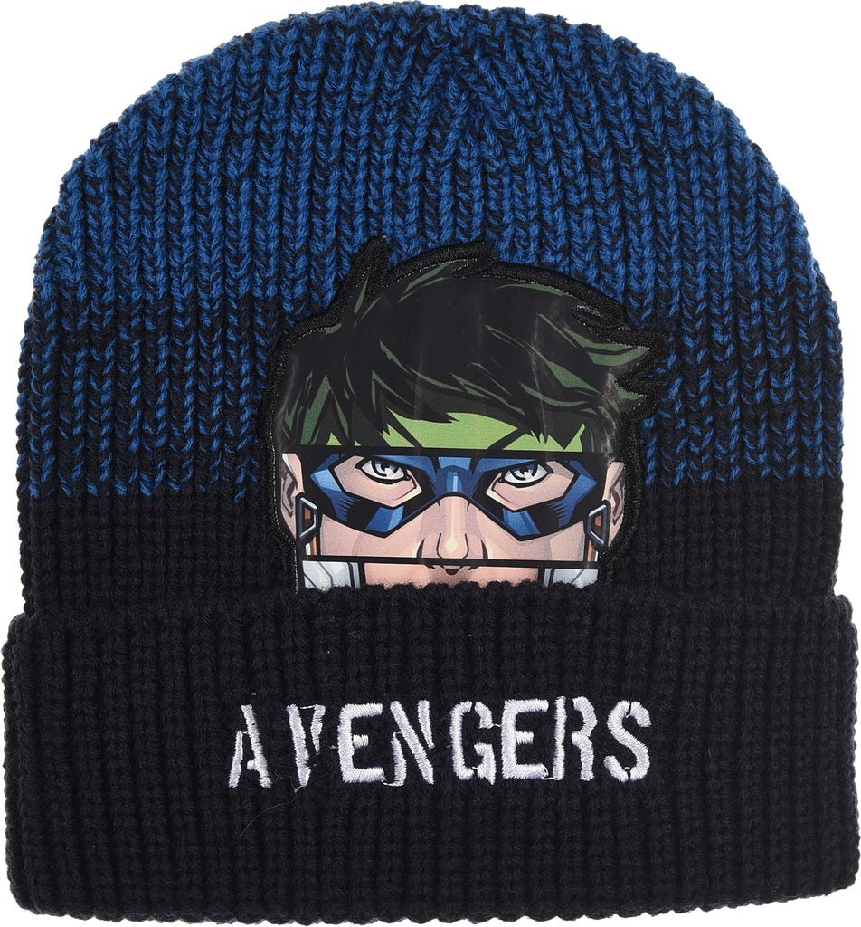 Avengers Kinder Jungen Winter-Mütze Hulk Captain America Thor Ironman , Farbe:Blau, Größe:52