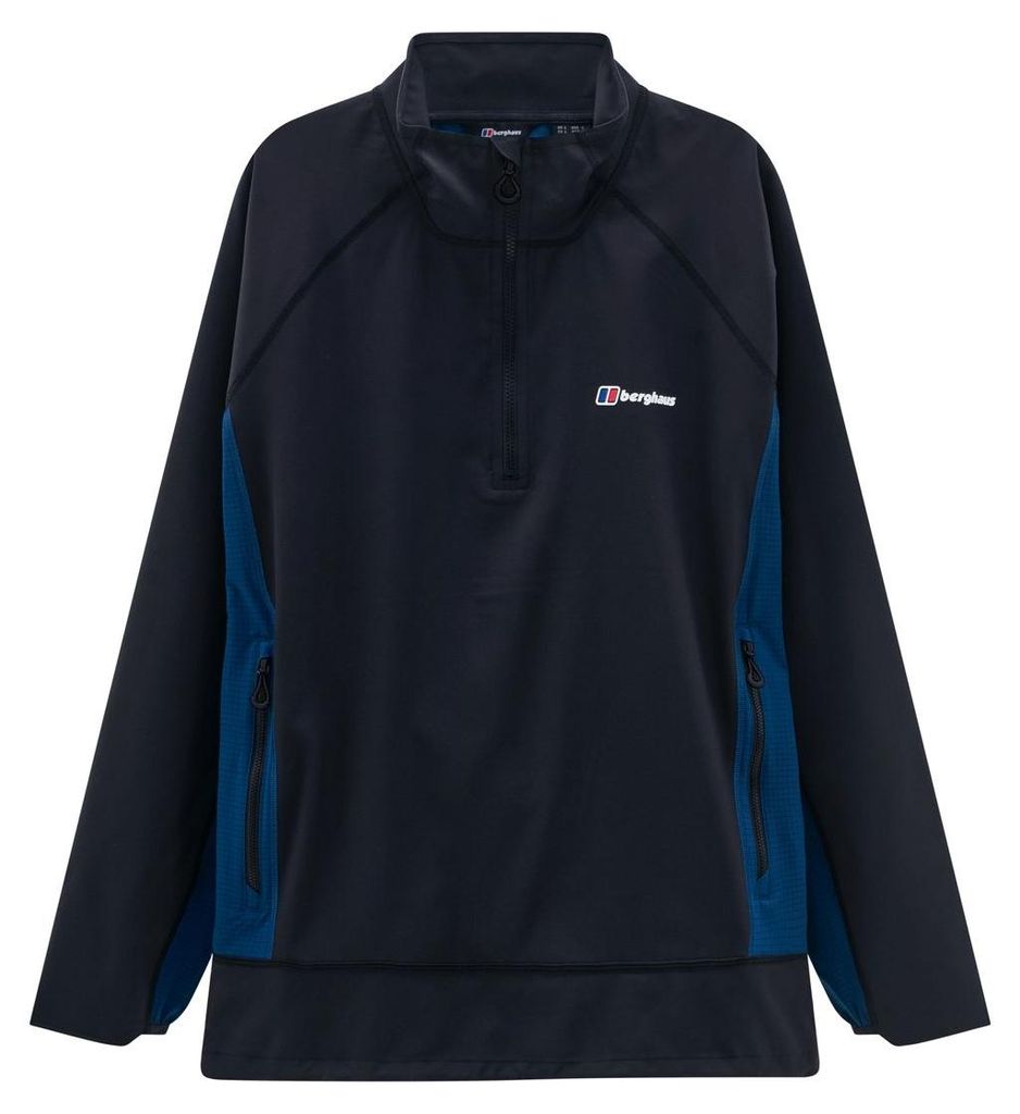 Wavertree Half Zip - Leichte, wasserabweisende Windjacke für Herren - Berghaus, Farbe:Jet Black (BLK), Größe:UK 2XL // DE 58