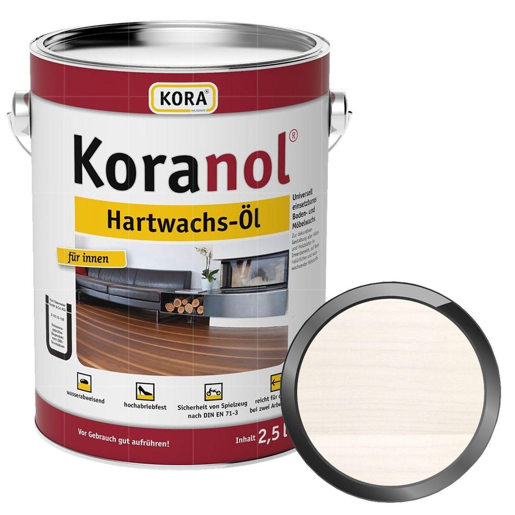 KORA Koranol Hartwachs-ÖL 2.5 Liter Naturweiss