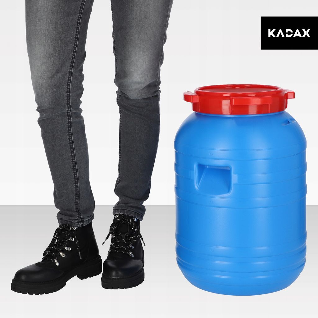 KADAX Plastikfass, 30L Fass aus HDPE-Kunststoff mit Deckel