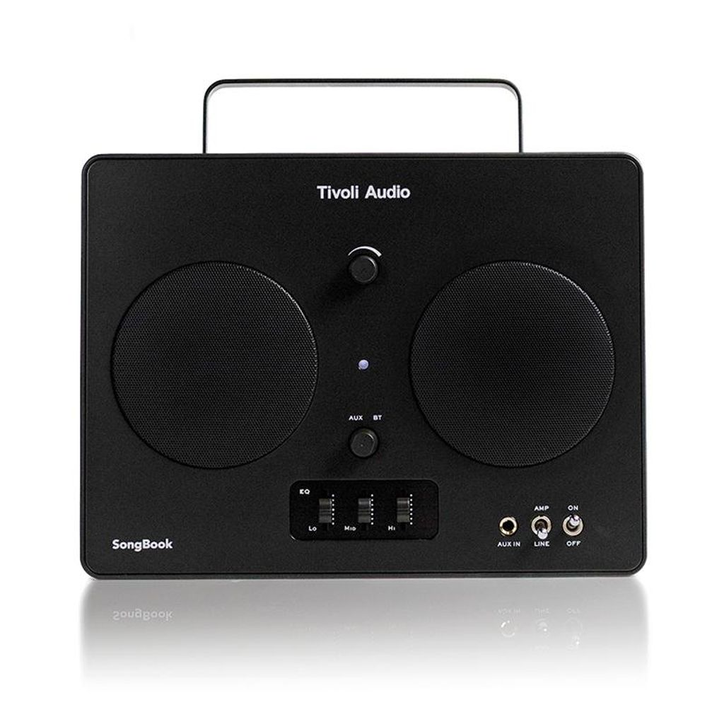 Tivoli Audio SongBook Black, tragbares Kraftpaket im Vintage-Stil, EQ, Bluetooth, Akku