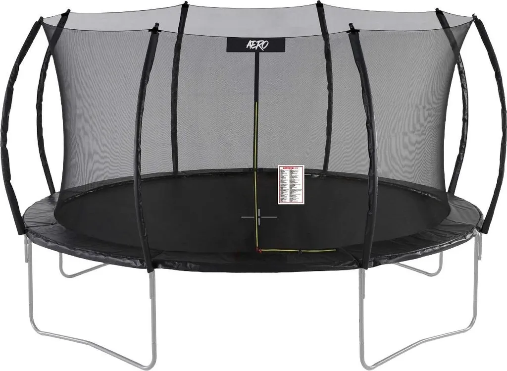 Trampoline React Aero 4,27m structure robuste et filet haute sécurité