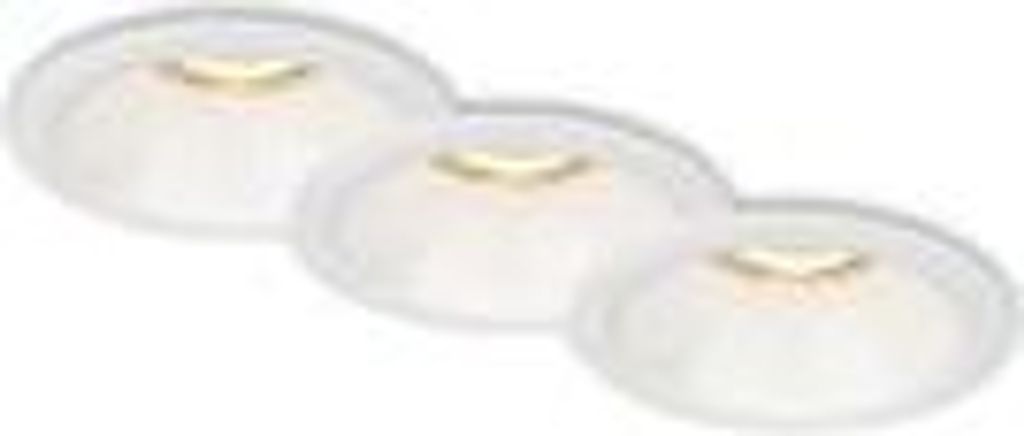 LED Einbauleuchten 3er Set GU10 Decken Spots Versenkte Fassung IP23 9,5cm Weiß